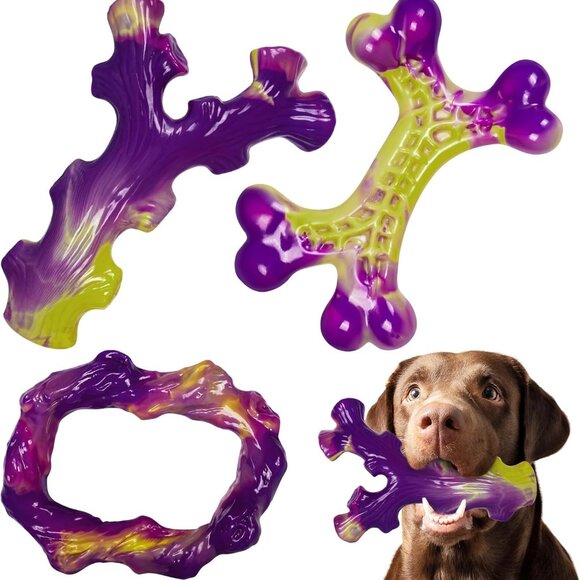 Other - Tough Dog Toys for Aggressive Chewers 3 Pack, Indestructible Dog Toy for Large D